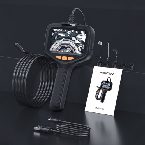 Endoscope de pipeline industriel intégré à lentilles avant P200 de 8 mm avec écran de 4,3 pouces, spécification : tube de 5 m SH6302284-012